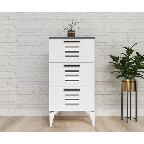 Hanah home asimo h - anthracite, white anthracitewhite multi purpose cabinet Slike