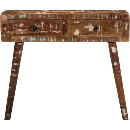 Maison Chic konzolna miza - miza ob steni 90x32x75 cm masivni les obnovljen, (21786182) Cene