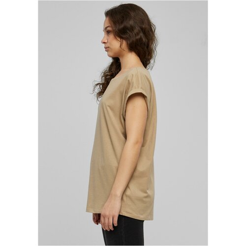 UC Curvy Women's soft taupe t-shirt with extended shoulder Cene