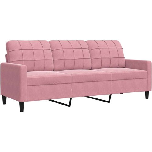 vidaXL 3-dijelni set sofa s jastucima ružičasti baršunasti Cene
