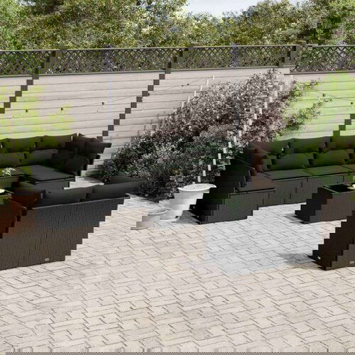 vidaXL 10-dijelni set vrtnih sofa s jastucima crni od poliratana Cijene