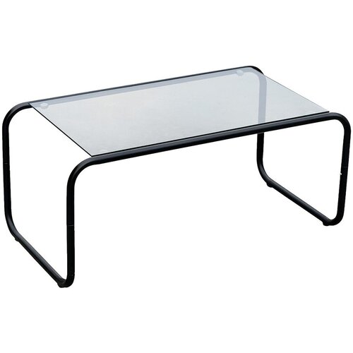 Leitmotiv Crni stolić za kavu sa staklenom pločom stola 40x80 cm Ventana &ndash; Cijene