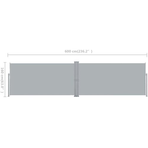  Bočna Tenda Uvlačiva 160x600 cm Siva Slike