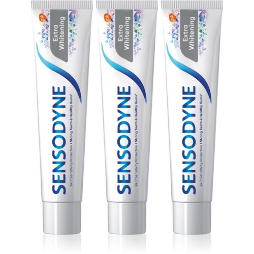 Sensodyne Extra Whitening belilna zobna pasta s fluoridom za občutljive zobe 3x75 ml Cene