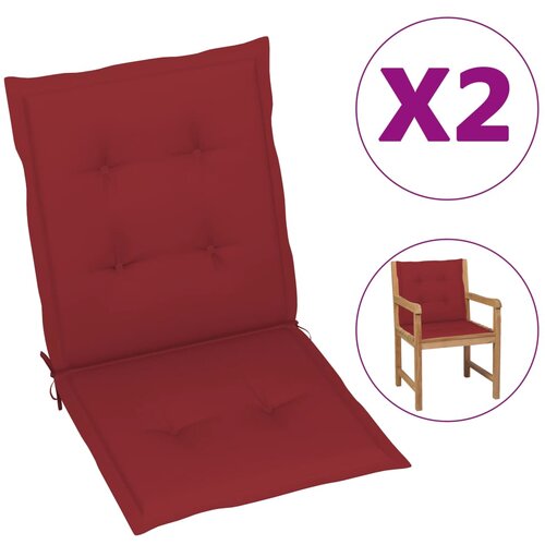 vidaXL Blazine za vrtne stole 2 kosa vinsko rdeče 100x50x3 cm Cene