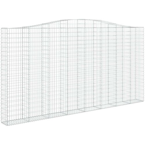 vidaXL Gabionska ko&scaron;ara s lukom 400x30x200/220 cm pocinčano željezo Cijene