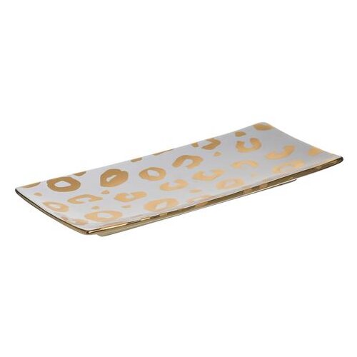  OVAL DEKORATIVNI BIJELI/ZLATNI 30Χ13Χ3CM Cijene