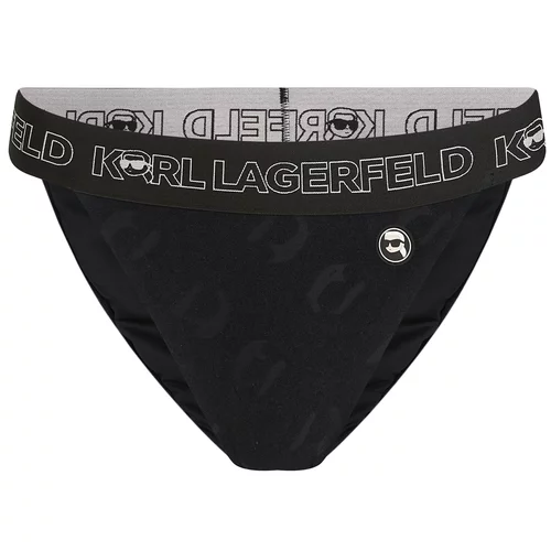 Karl Lagerfeld Bikini hlačke ' Ikonik' črna / bela
