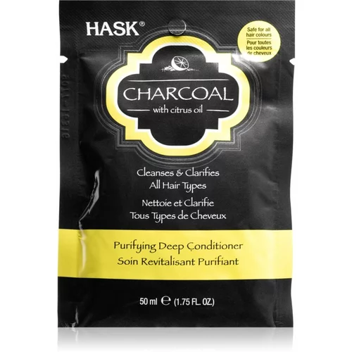 Hask Charcoal with Citrus Oil globinsko hranilni balzam za obnovo lasišča 50 ml