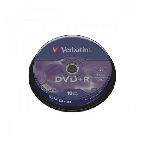Verbatim 43498 DVD+R 4.7GB 16X ( 556+/Z ) Cene