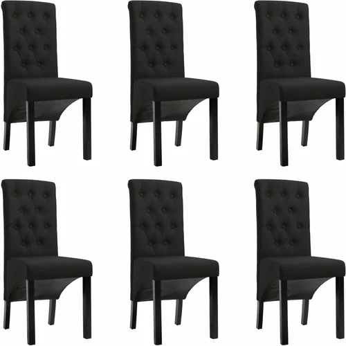  Blagovaonske stolice od tkanine 6 kom crne