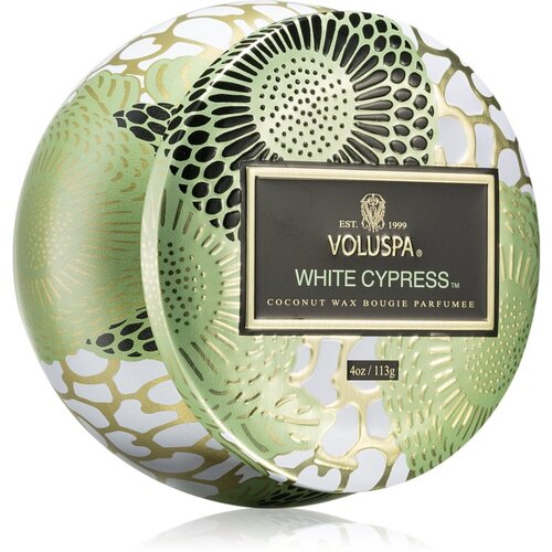 VOLUSPA Japonica Holiday White Cypress dišeča sveča v pločevinki 113 g Cene