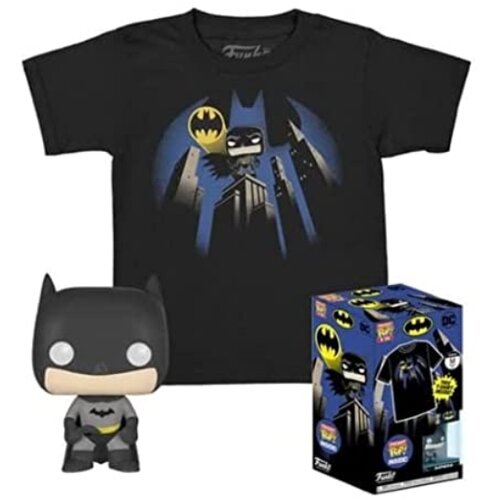 Funko Pocket Pop! &amp;amp; TEE: DC - BATMAN - Za otroke in otroke - velike - (L) - DC stripi - majica - oblačila z zbirljivo vinilno minifiguro - Ideja za da, (21265000) Slike