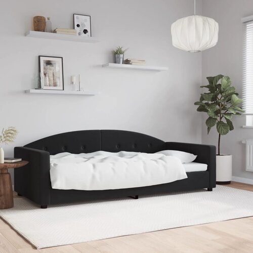 VidaXL Raztegljiva postelja črna 90x200 cm žamet Slike