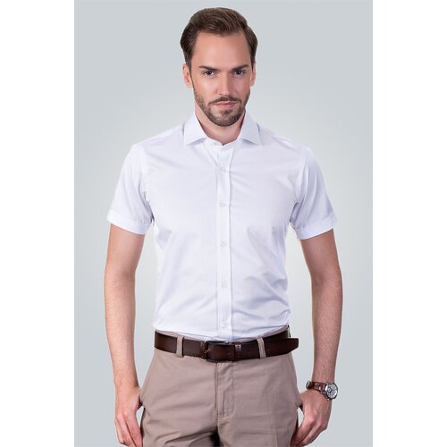 Tudors muška košulja kratkih rukava modern - slim fit bela Cene