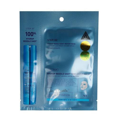 VT COSMETICS Hydrop Reedle Shot 100hL 2 Step Mask dvofazna hidrogelna maska 28.5 g unisex Cene