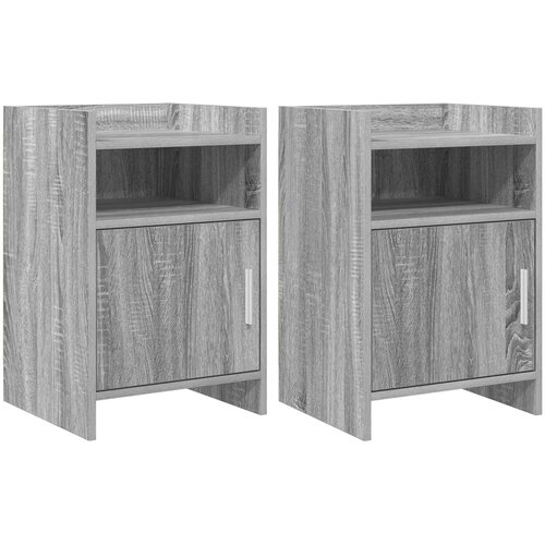 vidaXL Posteljne mize 2 pcs Siva Sonoma 40 x 36 x 60 cm Inženirski les, (5000247344) Cene