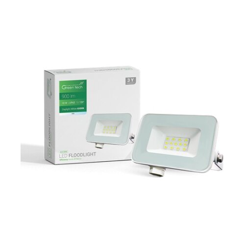 Greentech led reflektor 10w 6500k 900lm ip65 beli ( ALX-10WH ) Cene