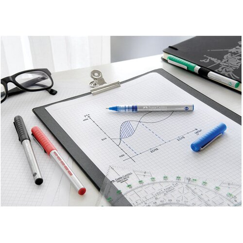 Roler 0,2 MM MICRO (0,5 MM) FREE INK FABER-CASTELL 348503 CRVENI Slike