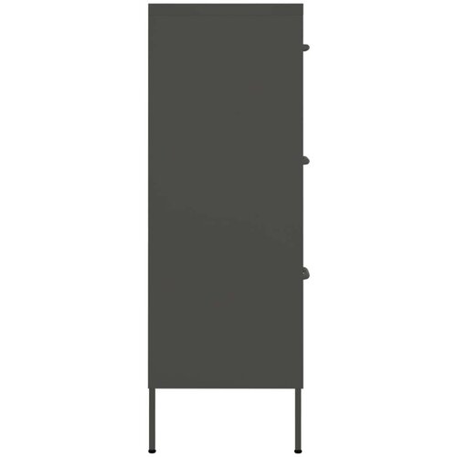 VidaXL Omarica s predali antracitna 80x35x101,5 cm jeklo Slike