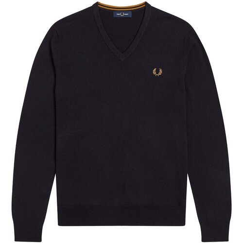 Fred Perry Puloverji Fp Classic V Neck Jumper Modra Slike