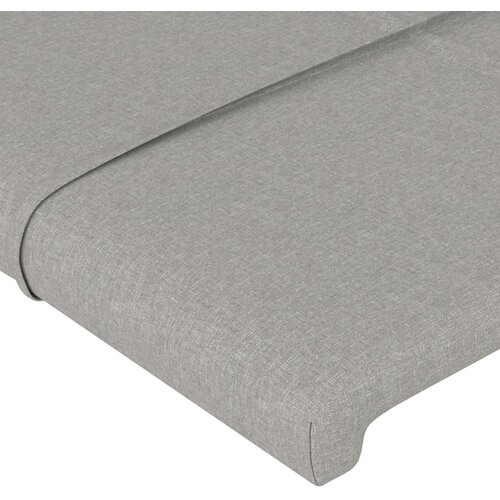  LED uzglavlje svjetlosivo 100x5x118/128 cm od tkanine Slike