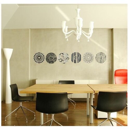 Ambiance Nalepka Grey And Black Circles Slike