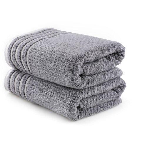 Mayra - dark grey dark grey bath towel set (2 pieces) Slike