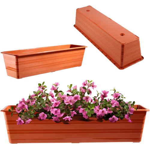 KADAX Balkonski lonec 60 cm Cvetlični lonec Balkonski terakotni cvetlični lonec, (5000352553) Cene