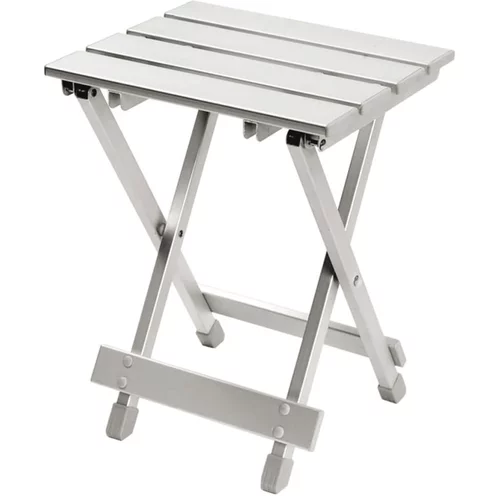 Bo-Camp Zložljiv stolček/mizica iz aluminija sive barve 60 kg, (21012931)