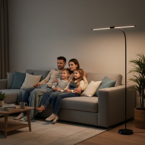  led prigu&amp;scaron;iva podna lampa teilo LED/14W/230V 3000/4000/6000K crna Slike