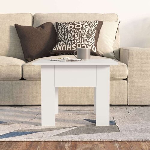 VidaXL stolić za kavu bijeli 55 x 55 x 42 cm od iverice Slike