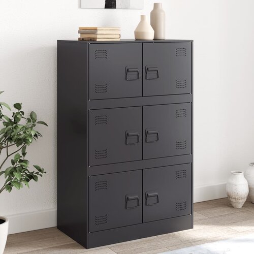 vidaXL Komoda crna 67 x 39 x 107 cm čelična Cijene
