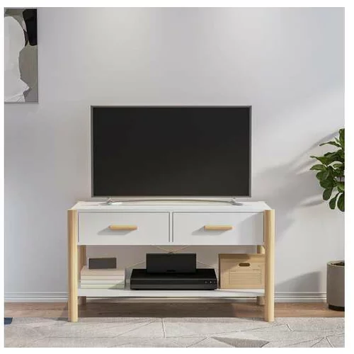  TV omarica bela 82x38x45 cm inženirski les