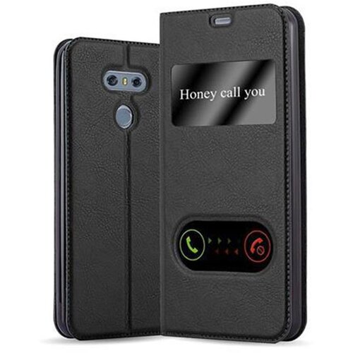 Cadorabo Ohi&scaron;je, združljivo z LG G6 v črni komet - Za&scaron;čitni ovitek z magnetnim zapiranjem, stoječo funkcijo in 2 okencema za gledanje, (20561247) Cene
