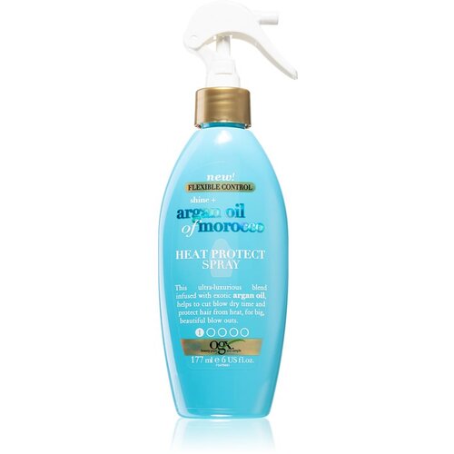 OGX Argan Oil Of Morocco za&amp;scaron;čitno pr&amp;scaron;ilo za pospe&amp;scaron;itev su&amp;scaron;enja las 177 ml Slike