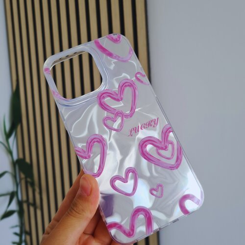  futrola holo heart za iphone 16 (6.1) roze Cene