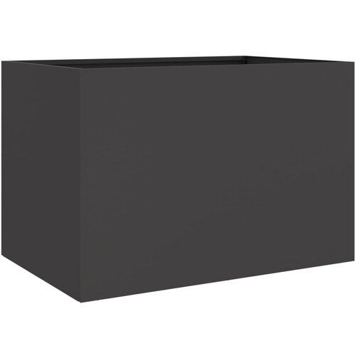 Maison Chic Cvetlično korito - Cvetlični Lonec črno 62x47x46 cm jeklo, (21789139) Cene