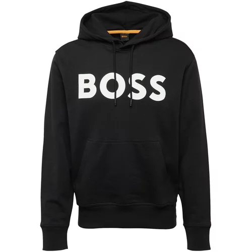 BOSS Orange Sweater majica crna / bijela