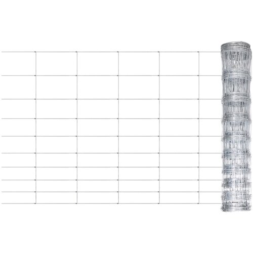 vidaXL Vrtna ograja pocinkano jeklo srebrna 50x1 m, (20765789) Cene