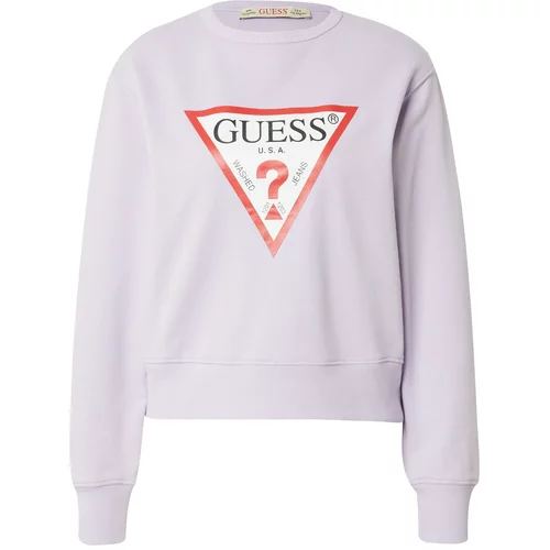 Guess Sweater majica pastelno ljubičasta / crvena / crna / bijela