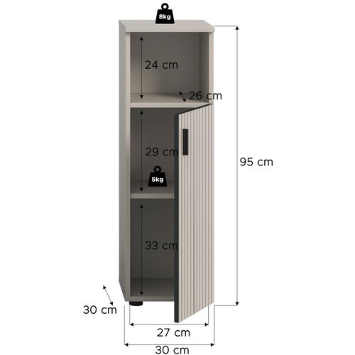 MID.YOU SREDNJE VISOKA OMARA 30/95/30 cm Slike
