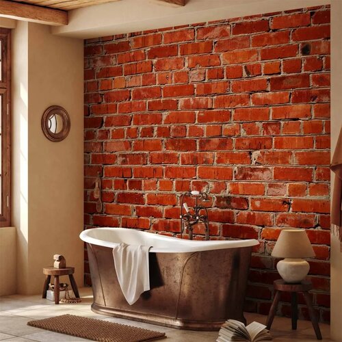  Foto tapeta - Old wall &amp;ndash; retro-style red brick wall 350x256 Vodootporna Slike