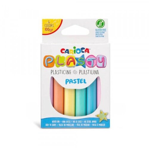 Carioca Pastelni plastelin za modeliranje set od 6kom 100g - Cene