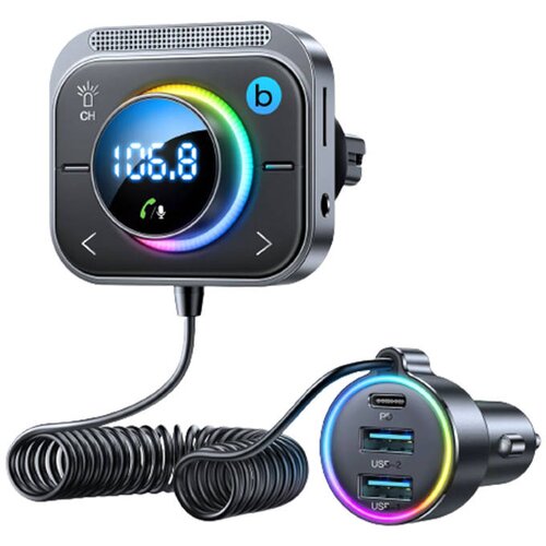  Avto FM oddajnik LCD bluetooth 12-24V 2x USB + USB-C 30W Cene