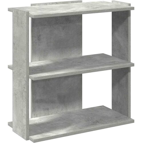 Maison Chic Knjižna omara - Knjižni regal 3-nadstropna beton. siva 60x30x60 cm inž. les, (21725561) Slike