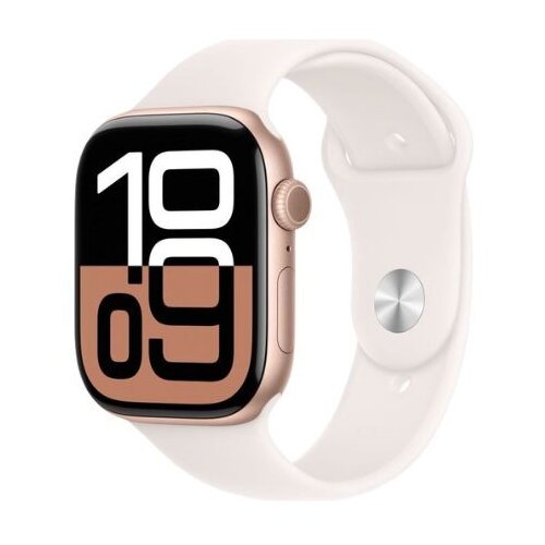  Apple Watch Series 10 GPS 46mm Rose Gold Aluminium Case+Light Blush MWWU3 M/L Slike