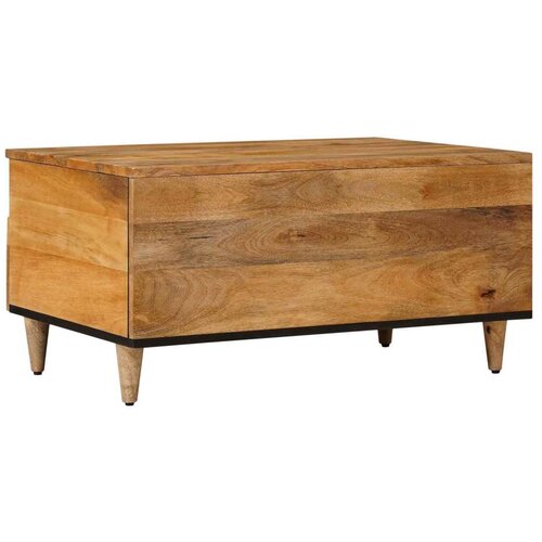  Stolić za kavu s ladicama Prirodna 80 x 54 x 40 cm Čvrsto drvo manga - Prirodna Slike