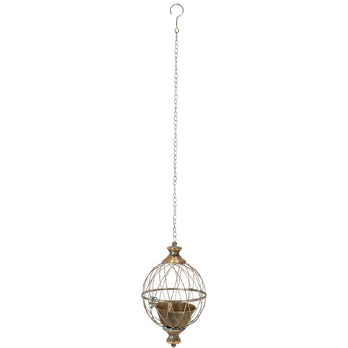 Esschert Design Aged Metal okrogli viseči cvetlični lonec - S Slike