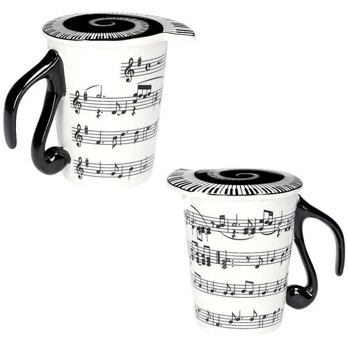  Muzička &amp;scaron;olja sa poklopcem bela Slike